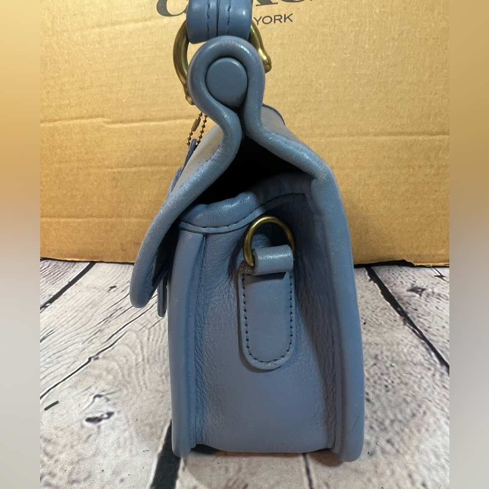 Vintage Coach 9023 Winnie Bag RARE🩵PERIWINKLE BLUE🩵Made in ‘97 Only NICE! - Picture 6 of 14